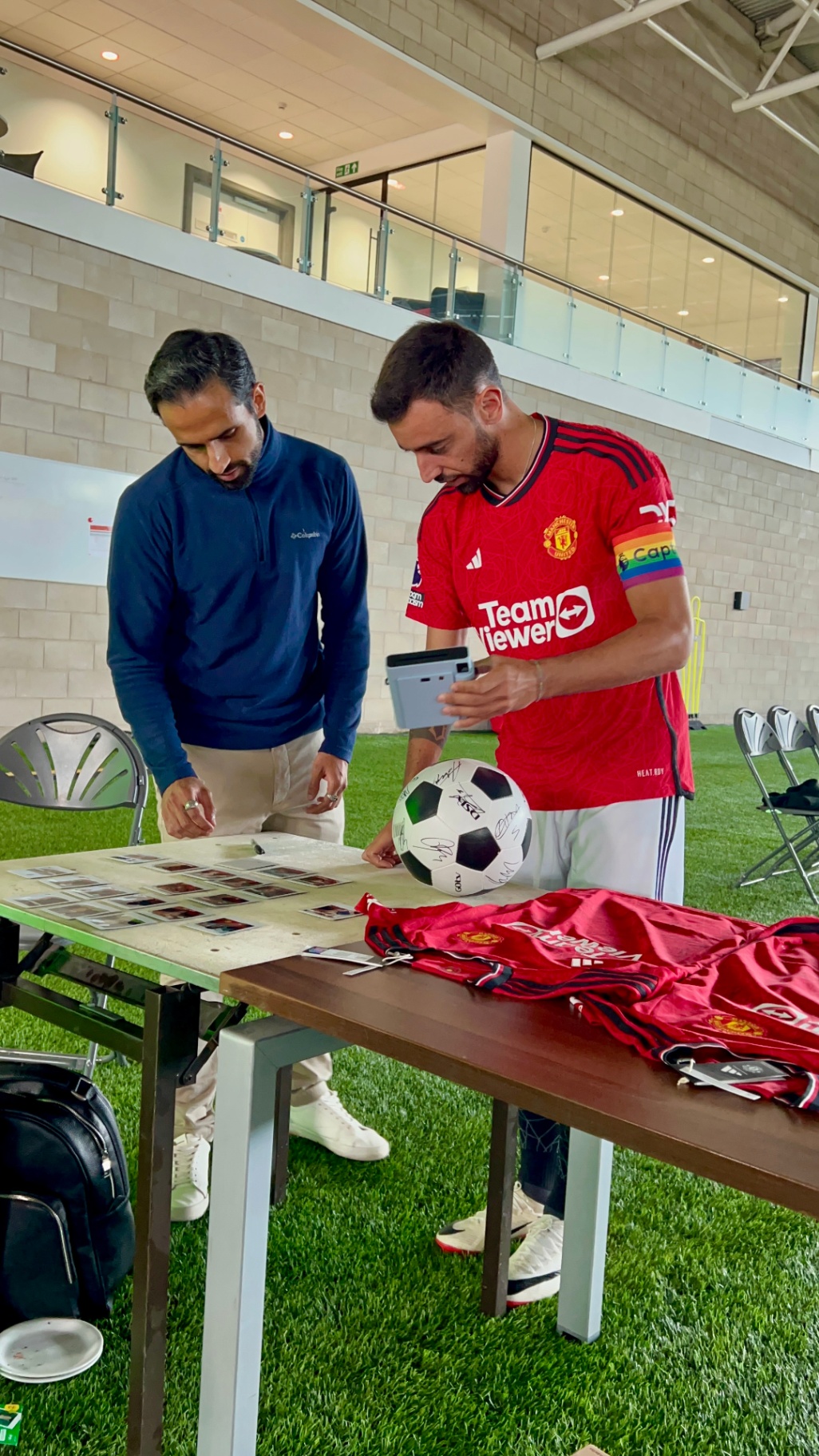 With Bruno Fernandes at Manchester United